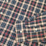 RALPH LAUREN BIG SHIRT ボタンダウン サイズL BD チェック 長袖シャツ 90s ネイビー レッド メンズ ラルフローレン【中古】6-0610M∞