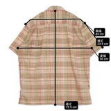 patagonia HOONMIN シアサッカー 53002 サイズL 半袖シャツ ベージュ オレンジ メンズ パタゴニア【中古】6-0512S♪