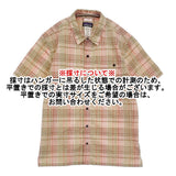 patagonia HOONMIN シアサッカー 53002 サイズL 半袖シャツ ベージュ オレンジ メンズ パタゴニア【中古】6-0512S♪