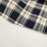 Eddie Bauer ボタンダウンシャツ サイズM チェック 半袖シャツ ネイビー ホワイト メンズ エディー・バウアー【中古】6-0512S♪