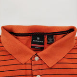 Victorinox ボーダー サイズL ポロシャツ オレンジ ネイビー メンズ ビクトリノックス【中古】6-0512S♪