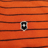 Victorinox ボーダー サイズL ポロシャツ オレンジ ネイビー メンズ ビクトリノックス【中古】6-0512S♪