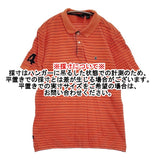 Victorinox ボーダー サイズL ポロシャツ オレンジ ネイビー メンズ ビクトリノックス【中古】6-0512S♪