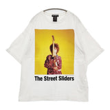 RUDE GALLERY THE STREET SLIDERS ザ・ストリート・スライダーズ 蘭丸T photo by おおくぼひさこ フォトプリント サイズL 半袖Ｔシャツ カットソー ホワイト メンズ ルードギャラリー【中古】6-0512S♪