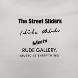 RUDE GALLERY THE STREET SLIDERS ザ・ストリート・スライダーズ 蘭丸T photo by おおくぼひさこ フォトプリント サイズL 半袖Ｔシャツ カットソー ホワイト メンズ ルードギャラリー【中古】6-0512S♪