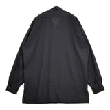 un/unbient THEIR SHIRT ゼアーシャツ UNSH35 ウールポリエステル 長袖シャツ 24SS ブラック メンズ アン【中古】6-0711M∞