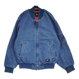 VANS Denim MA-1 Jacket サイズM 定価15400円 中綿 裏地キルティング ブルゾン ミリタリージャケット インディゴ ブルー メンズ バンズ【中古】6-0925T♪