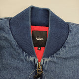 VANS Denim MA-1 Jacket サイズM 定価15400円 中綿 裏地キルティング ブルゾン ミリタリージャケット インディゴ ブルー メンズ バンズ【中古】6-0925T♪