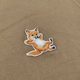 MAISON KITSUNE CHILLAX FOX PATCH ワッペンTシャツ サイズS 半袖Ｔシャツ カットソー ベージュ メンズ メゾンキツネ【中古】6-0512S♪