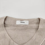 marka BASE BALL SHIRT - 60/- ORGANIC LINEN サイズ2 M23B-10SH01B リネン 七分袖 シャツ ベージュ メンズ マーカ【中古】6-0512M♪