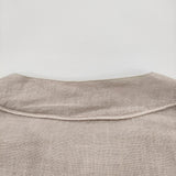 marka BASE BALL SHIRT - 60/- ORGANIC LINEN サイズ2 M23B-10SH01B リネン 七分袖 シャツ ベージュ メンズ マーカ【中古】6-0512M♪