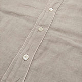 marka BASE BALL SHIRT - 60/- ORGANIC LINEN サイズ2 M23B-10SH01B リネン 七分袖 シャツ ベージュ メンズ マーカ【中古】6-0512M♪