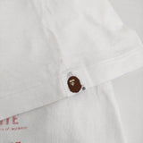 BAPE/A BATHING APE 青山限定 手刷り シリアルナンバー0020 サイズL 半袖Ｔシャツ カットソー ホワイト メンズ アベイシングエイプ【中古】6-0509S♪