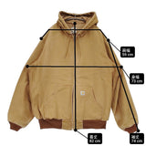 Carhartt Active Jacket アクティブジャケット ダックパーカー 古着 ヴィンテージ 90s ブルゾン ブラウン メンズ カーハート【中古】6-0925T♪