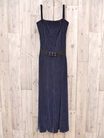 SAYAKADAVIS WIDE LEG JUMPSUIT ジャンプスーツ オールインワン サロペット ネイビー レディース サヤカ デイヴィス【中古】8-1119A◆