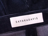 SAYAKADAVIS WIDE LEG JUMPSUIT ジャンプスーツ オールインワン サロペット ネイビー レディース サヤカ デイヴィス【中古】8-1119A◆