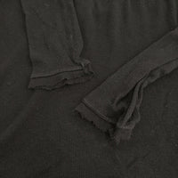 R&D.M.Co- コットン カシミヤ フリル カットソー ブラック レディース オールドマンズテーラー【中古】5-0405M♪