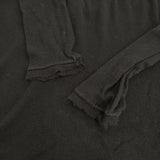 R&D.M.Co- コットン カシミヤ フリル カットソー ブラック レディース オールドマンズテーラー【中古】5-0405M♪