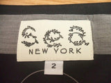 Sea New York ボーダー ノースリーブ リボン ワンピース シルク ワンピース ブラック グレー レディース シー ニューヨーク【中古】0-0502S▲