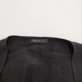R&D.M.Co- グロッシーラミーカシュクールジャケット 定価35000円 ノーカラージャケット ブラック レディース オールドマンズテーラー【中古】6-0724S♪