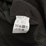 R&D.M.Co- グロッシーラミーカシュクールジャケット 定価35000円 ノーカラージャケット ブラック レディース オールドマンズテーラー【中古】6-0724S♪