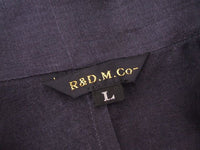 R&D.M.Co- シルクオーガンジーコート ジャケット サイズL 定価￥36,000 コート ネイビー レディース オールドマンズテーラー【中古】0-0415S◎