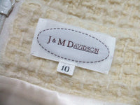 J&M Davidson サイズ10 ウール スカート アイボリー系 レディース ジェイアンドエムデヴィッドソン【中古】0-1123T▲