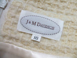 J&M Davidson サイズ10 ウール スカート アイボリー系 レディース ジェイアンドエムデヴィッドソン【中古】0-1123T▲