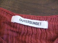 OUTERSUNSET リラックスワンピース サイズS インナー付き 2020ss 赤茶色 レディース アウターサンセット【中古】0-0827S△