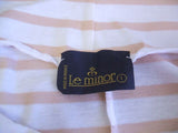 Le Minor ボーダー長袖ワンピース/1 ワンピース ホワイト ベージュ レディース ルミノア【中古】0-0827M△