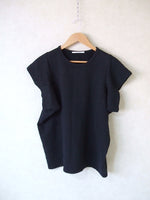 POMANDERE/19SS/cotton Fleece S/S Tee/スウェット半袖カットソー/38/クロ/ポマンデール【レディース】【中古】1-0620S△