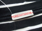 DRESSTERIOR/ボーダーカットソー/半袖Ｔシャツ/黒白/ドレステリア【中古】【レディース】1-0609S▲