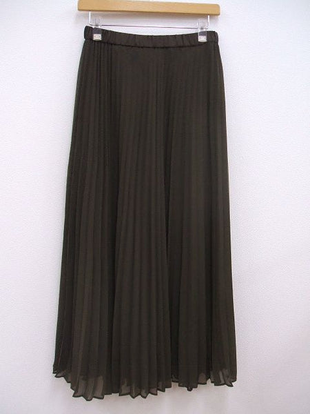 green label relaxing/UNITED ARROWS プリーツスカート ブラウン レディース ユナイテッドアローズ【中古】1-0414M☆