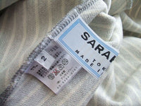 SARAH WEAR スカート グレー　オフホワイト レディース サラウェア【中古】1-0427M▲