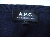 A.P.C. 比翼ボタン カーディガン ネイビー サイズM レディース アーペーセー【中古】1-1001T△