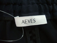 AEVES/ウエストゴム/切替/パンツ/アエヴェス/紺黒【中古】【レディース】1-0627M▲
