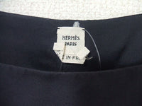 HERMES/シルク/ノースリーブブラウス/エルメス/ネイビー/サイズ40【中古】【レディース】1-0714S▲