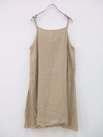 nest Robe 01181-1095 リネンレイヤードタックキャミワンピース ベージュ レディース ネストローブ【中古】2-0408S◎