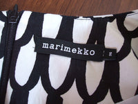 marimekko PIKKU SUOMU ベルト付き ワンピース オフホワイト ブラック サイズ36 レディース マリメッコ【中古】1-1202M△