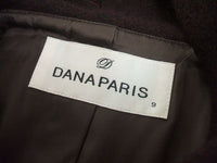 DANA PARIS ダナパリ アンゴラ ダッフルコート サイズ9 パープル 【中古】1-1018A♪