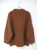 ROKU 6 BEAUTY&YOUTH CABLE KNIT ケーブルニット セーター ブラウン レディース ロクビューティアンドユース【中古】1-1009T▲