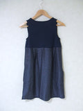 martinique ポルカドット 切替 チュニック サイズM ネイビー レディース マルティニーク【中古】2-0419S△