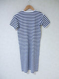 marimekko 半袖 ボーダー ワンピース サイズ130 ネイビー ホワイト レディース マリメッコ【中古】2-0419S△