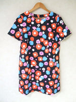 marimekko フリージア FREESIA FIONA 半袖 サイズ38 ワンピース ブラック 多色 レディース マリメッコ【中古】2-0616S△