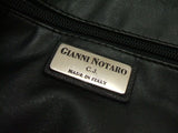 GIANNI NOTARO イタリア製 レオパード レザー ショルダーバッグ ブラウン　ブラック レディース ジャンニノターロ【中古】1-1124A∞