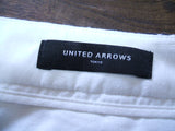 UNITED ARROWS 総柄 パンツ ホワイト ブラック 36 レディース  ユナイテッドアローズ【中古】1-1229M△