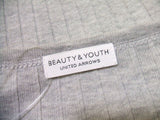 BEAUTY&YOUTH 半袖リブカットソー 半袖Ｔシャツ グレー レディース ビューティ&ユース【中古】2-0420S▲