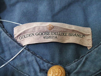 GOLDEN GOOSE プルオーバー　刺繍　長袖　ウール混　サイズM ワンピース ネイビー レディース  ゴールデングース【中古】1-1227M▲