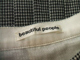 beautiful people プリーツスカート チェック スカート ブラック　ホワイト レディース ビューティフルピープル【中古】1-1220T▲