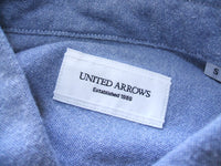 UNITED ARROWS フランネル スモールワイド シャツ サイズS 長袖シャツ ライトブルー メンズ  ユナイテッドアローズ【中古】2-0224M△